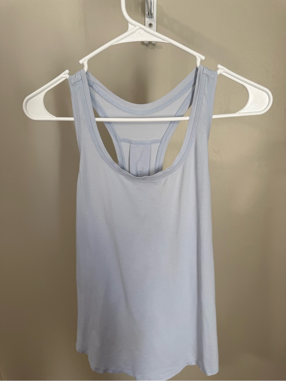 Lululemon Light Blue Racerback Tank Top Pleated Back